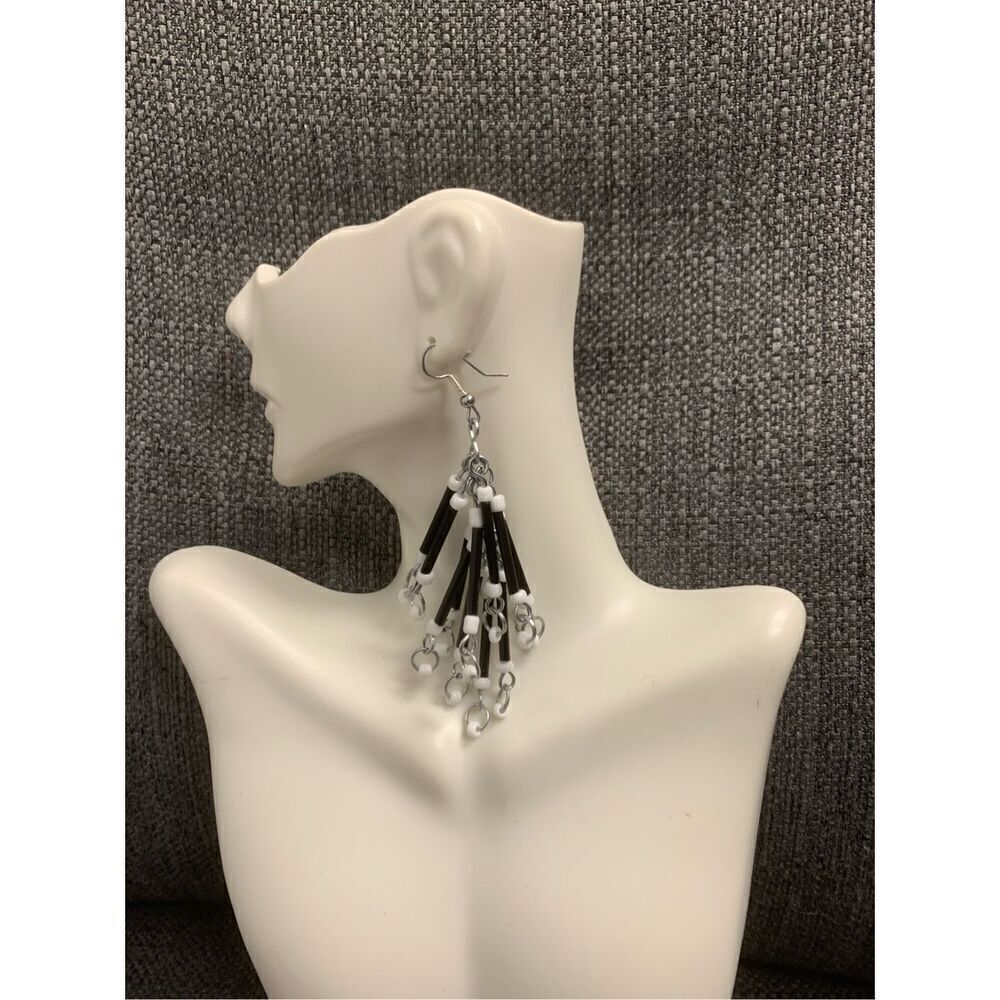 Handmade Straw Dangle Earrings